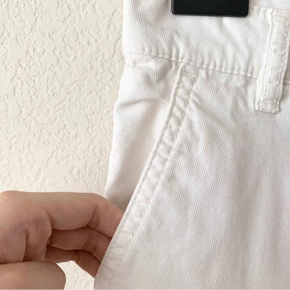 Tory Burch white cotton long shorts
